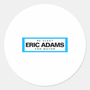 Herverkiezing Eric Adams als burgemeester van New Ronde Sticker