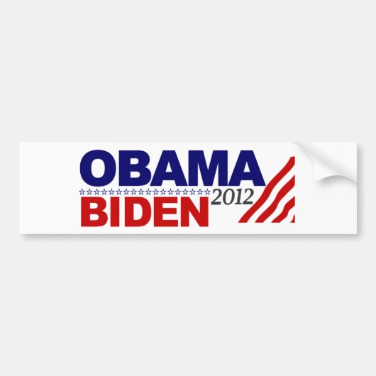 Herverkiezing Obama Biden '12 Bumpersticker (Voorkant)