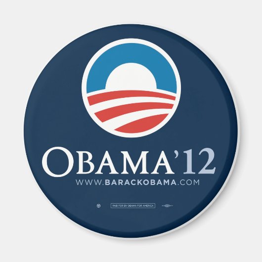 Herverkiezing President Barack Obama 2012 Magneet (Voorkant)
