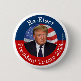 Herverkiezing President Donald Trump 2024 Pro-Trum Ronde Button 5,7 Cm