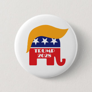 Herverkiezing President Trump 2028 3e termijn Ronde Button 5,7 Cm