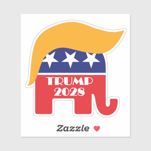 Herverkiezing President Trump 2028 derde termijn Sticker (Vel)