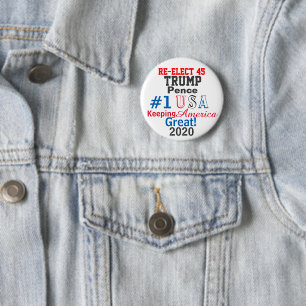 Herverkiezing Presidentiële Edit Namen Data Ronde Button 5,7 Cm