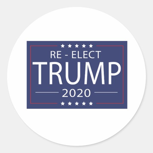 Herverkiezing Trump 2020 Ronde Sticker (Voorkant)