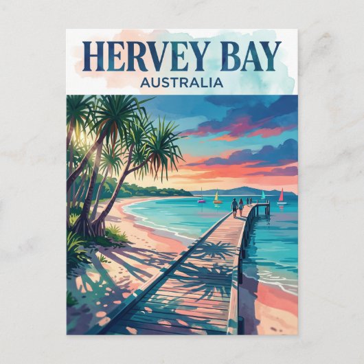 Hervey Bay Australië Briefkaart (Voorkant)