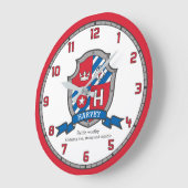 Hervey boys genaamd heraldry shield bird grote klok (Hoek)