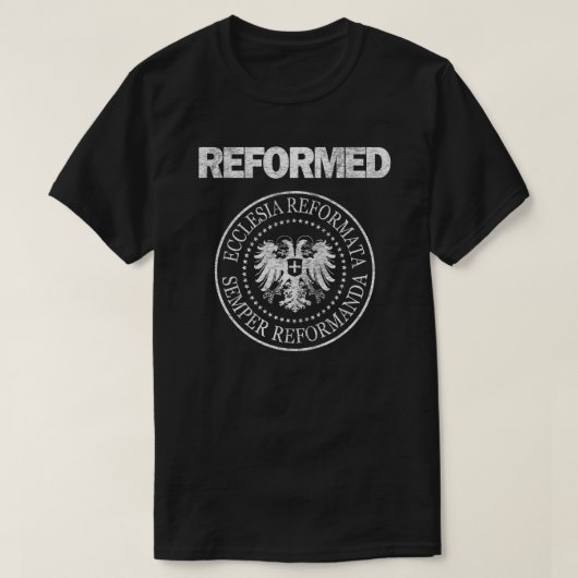 Hervormd semper Reformanda Ecclesia Reformata T-shirt (Design voorkant)