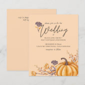 Hervormde Herfst Koraal Pompoen Budget Trouwuitnod (Voorkant / Achterkant)