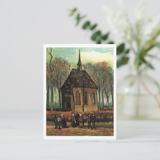 Hervormde kerk in Nuenen, Van Gogh Fine Art Briefkaart (Staand voorkant)