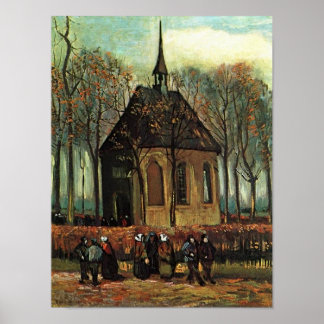 Hervormde kerk in Nuenen, Van Gogh Fine Art Poster