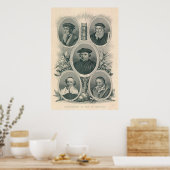 Hervormers van de Luther en de 16e eeuw Poster (Keuken)