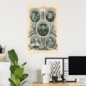 Hervormers van de Luther en de 16e eeuw Poster (Thuiskantoor)