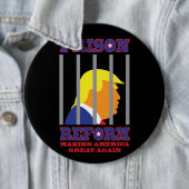 Hervorming gevangenis Donald Trump Ronde Button 6,0 Cm (In situ)