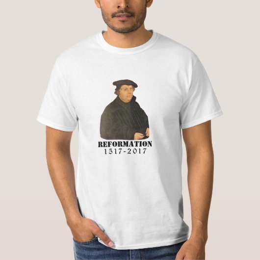 Hervorming Martin Luther 500th Lutheran Church T-shirt (Voorkant)