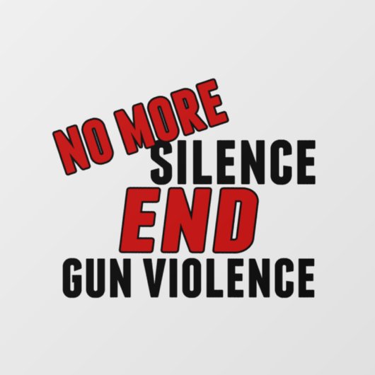 Hervorming pistool Geen stilte meer einde Pistool Raamsticker (Vel)