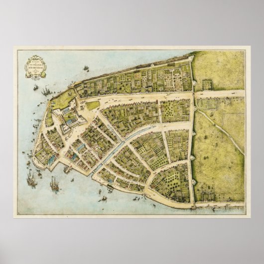 Hervorming van het Castello-plan in 1660 in New Am Poster (Voorkant)