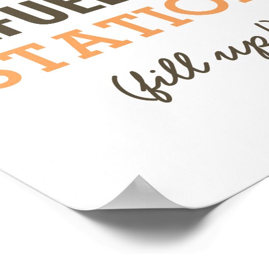 Hervulstation Birthday Party Snack Table Sign Poster (Hoek)