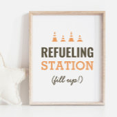 Hervulstation Birthday Party Snack Table Sign Poster