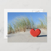 Herz am Strand Briefkaart (Voorkant / Achterkant)