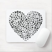 Herz aus Schmetterlingen Muismat (Met muis)