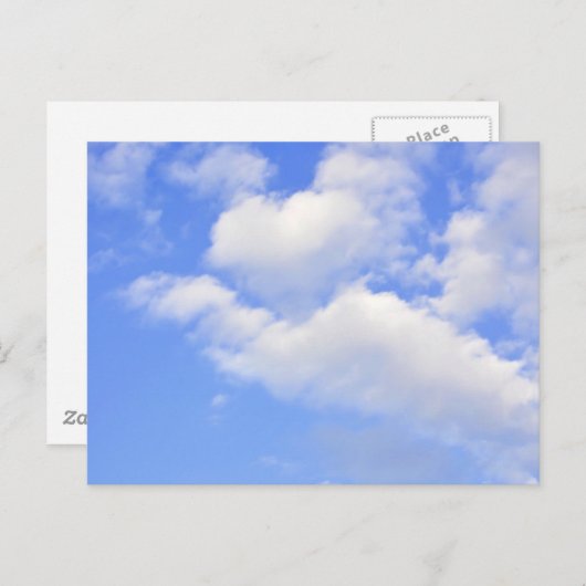 Herz aus Wolken Briefkaart (Voorkant / Achterkant)
