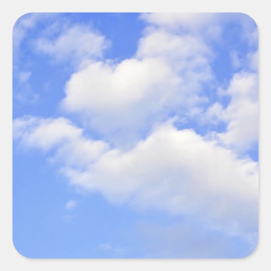Herz aus Wolken Vierkante Sticker (Voorkant)