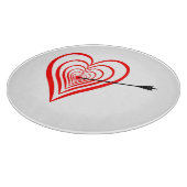 Herz Dartscheibe mit Pfeil Snijplank (Hoek)