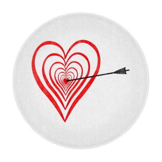 Herz Dartscheibe mit Pfeil Snijplank (Voorkant)