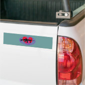 Herz Gewehr heart gun Bumpersticker (Op Truck)