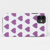 Herz Glitzer pink rosa Case-Mate iPhone Case (Achterkant (horizontaal))