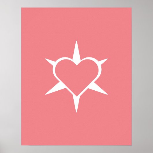 Herz Heart Coeur Cuore Star Starlet Sternchen Ster Poster (Voorkant)