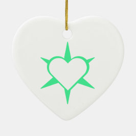 Herz Heart Cœur Cuore Star Starlet Sternchen Stern Keramisch Ornament