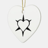 Herz Heart Cœur Cuore Star Starlet Sternchen Stern Keramisch Ornament (Links)