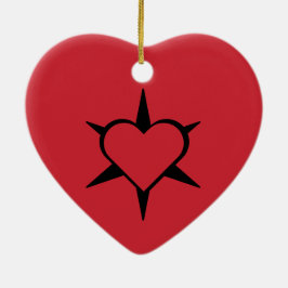Herz Heart Cœur Cuore Star Starlet Sternchen Stern Keramisch Ornament