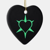 Herz Heart Cœur Cuore Star Starlet Sternchen Stern Keramisch Ornament (Rechts)