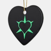 Herz Heart Cœur Cuore Star Starlet Sternchen Stern Keramisch Ornament (Links)