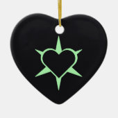 Herz Heart Cœur Cuore Star Starlet Sternchen Stern Keramisch Ornament (Voorkant)