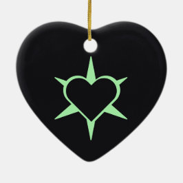 Herz Heart Cœur Cuore Star Starlet Sternchen Stern Keramisch Ornament