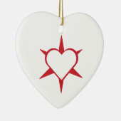 Herz Heart Cœur Cuore Star Starlet Sternchen Stern Keramisch Ornament (Rechts)