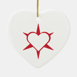 Herz Heart Cœur Cuore Star Starlet Sternchen Stern Keramisch Ornament