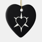Herz Heart Cœur Cuore Star Starlet Sternchen Stern Keramisch Ornament (Rechts)