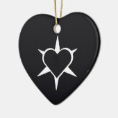 Herz Heart Cœur Cuore Star Starlet Sternchen Stern Keramisch Ornament (Links)