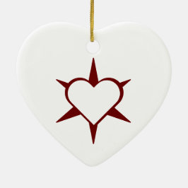 Herz Heart Cœur Cuore Star Starlet Sternchen Stern Keramisch Ornament