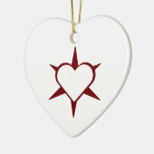 Herz Heart Cœur Cuore Star Starlet Sternchen Stern Keramisch Ornament (Links)