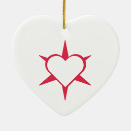 Herz Heart Cœur Cuore Star Starlet Sternchen Stern Keramisch Ornament