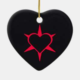 Herz Heart Cœur Cuore Star Starlet Sternchen Stern Keramisch Ornament