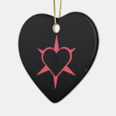 Herz Heart Cœur Cuore Star Starlet Sternchen Stern Keramisch Ornament (Links)