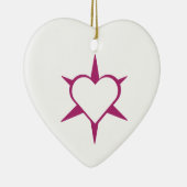 Herz Heart Cœur Cuore Star Starlet Sternchen Stern Keramisch Ornament (Rechts)