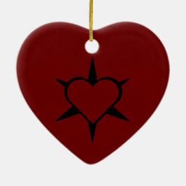 Herz Heart Cœur Cuore Star Starlet Sternchen Stern Keramisch Ornament