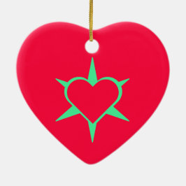 Herz Heart Cœur Cuore Star Starlet Sternchen Stern Keramisch Ornament